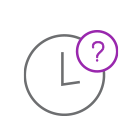 icon of a clock with a question mark